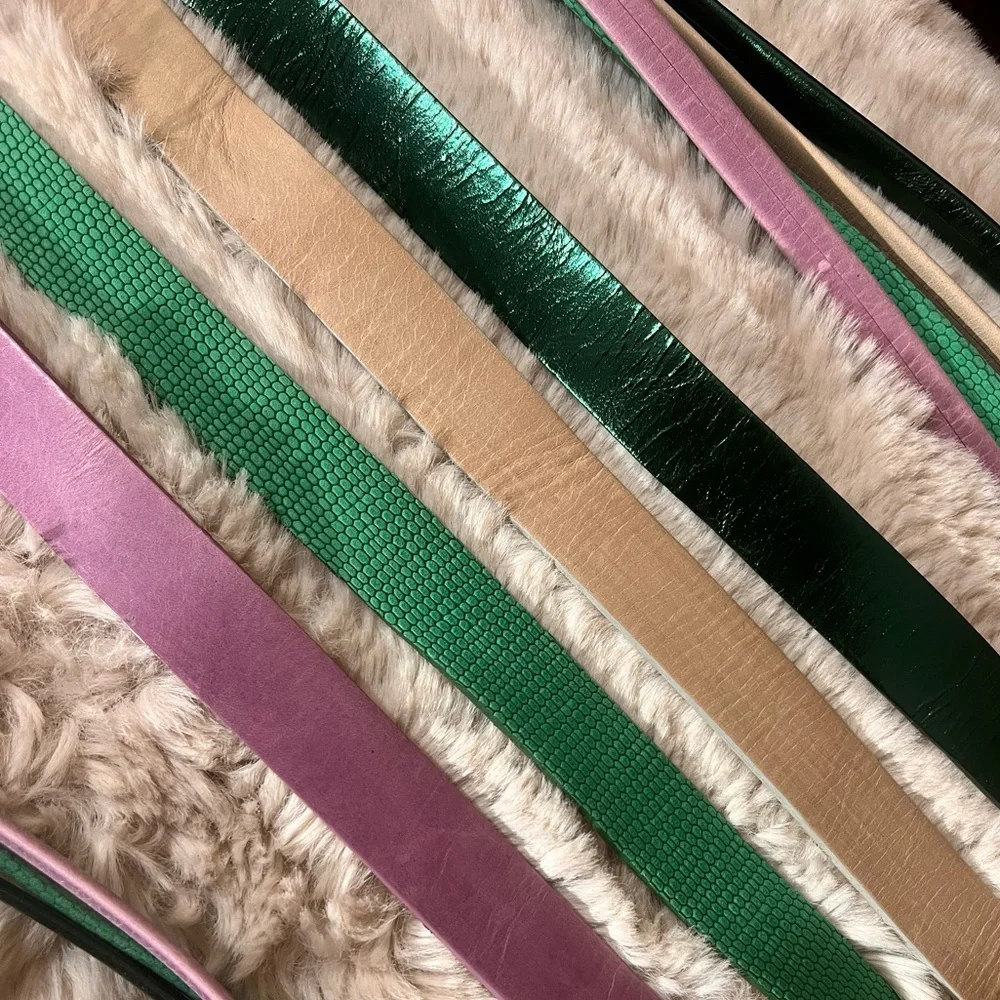 NWT $69–79 ADA Skinny Wrap Belts | Argentine Leather | Choose Color